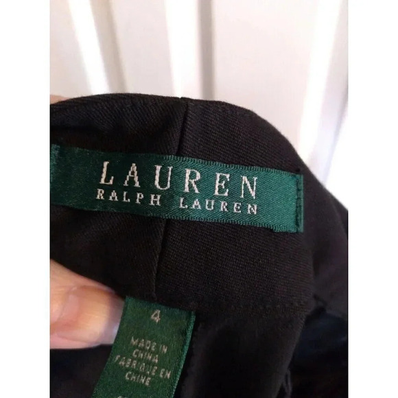 Ralph Lauren Dress Pants Black Waist 30 Inseam 30 Rise 11 Missing Button Sz 4 - Picture 7 of 10